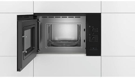 Bosch Εντοιχιζόμενος Φούρνος Μικροκυμάτων 20lt Μαύρος