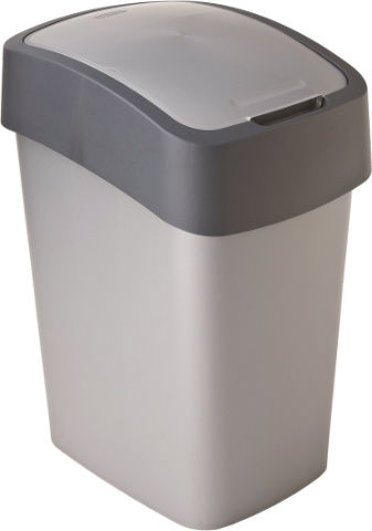 Curver Coș De Gunoi Pacific Flip Plastic Cu Capac Oscilant Antracit-Argintiu 25lt