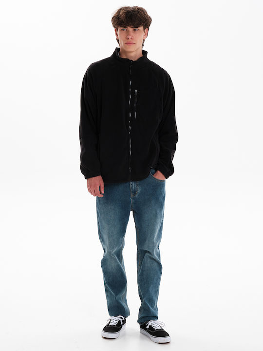 Men's Fleece Cardigan Black