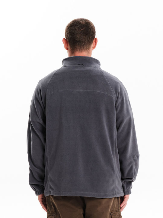 Men's Fleece Cardigan Gray