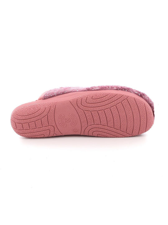 Adam's Shoes Winter Women's Slippers in Pink color