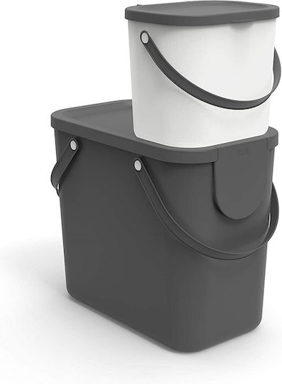 Rotho Babydesign Albula Waste Bin Plastic Grey 6L