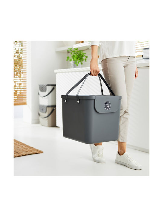 Rotho Babydesign Albula Waste Bin Waste Plastic Gray 40x34x35.8cm 1pcs