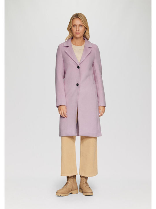 s.Oliver Women's Wool Coat Lilac