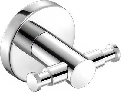Sanco Ergon 25918-A03 Haken Badezimmer Doppelt Schrauben Silber
