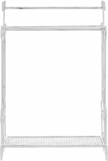 Beliani Καλόγερος Μπάνιου Μονός ​90x90cm Λευκός