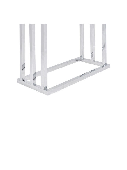 Beliani Raft de haine de Baie Simplu ​84x84cm Argintiu