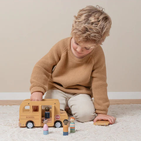 Little Dutch Vehicle made of Wood School Bus