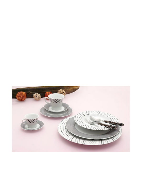 Cryspo Trio Set Tassen Tee aus Porzellan Lila 250ml 6Stück