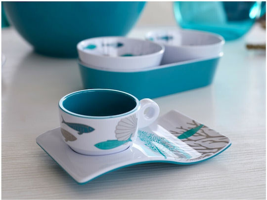 Marine Business Set of Cups Coffee Plastic White 6pcs