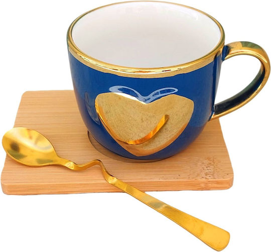 Tasse Kaffee aus Porzellan Gold 220ml