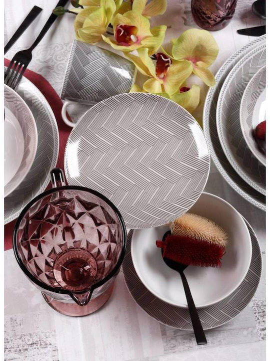 Cryspo Trio Plaza Set Tassen Tee aus Porzellan Gray 250ml 6Stück