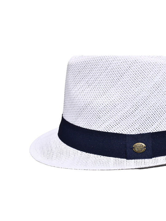 Straw Men's Fedora White