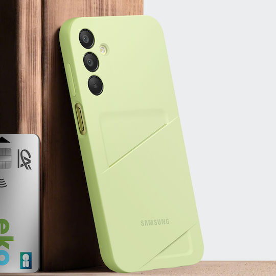 Samsung Card Slot Back Cover Silicone with Card Slot Lime (Samsung Galaxy A15)