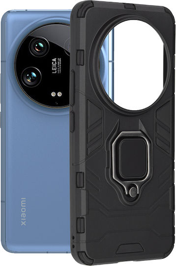 Techsuit Shield Umschlag Rückseite Silikon Schwarz (Xiaomi 14 Ultra)