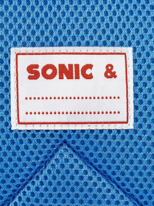 Sonic Σχολική Τσάντα Πλάτης Δημοτικού Μπλε