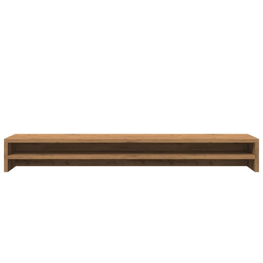 vidaXL Artisan Stejar Tabletop Suport pentru 2 Monitoare Stejar Maro