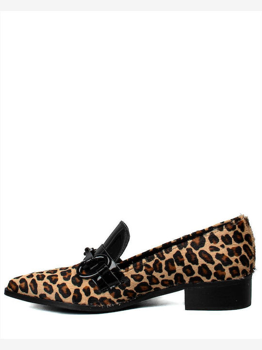 Δερμάτινα Γυναικεία Loafers σε Καφέ Χρώμα