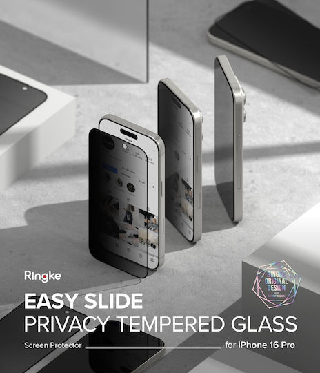 Ringke Privacy Tempered Glass 2τμχ (iPhone 17 / 17 Pro / 16 Pro)