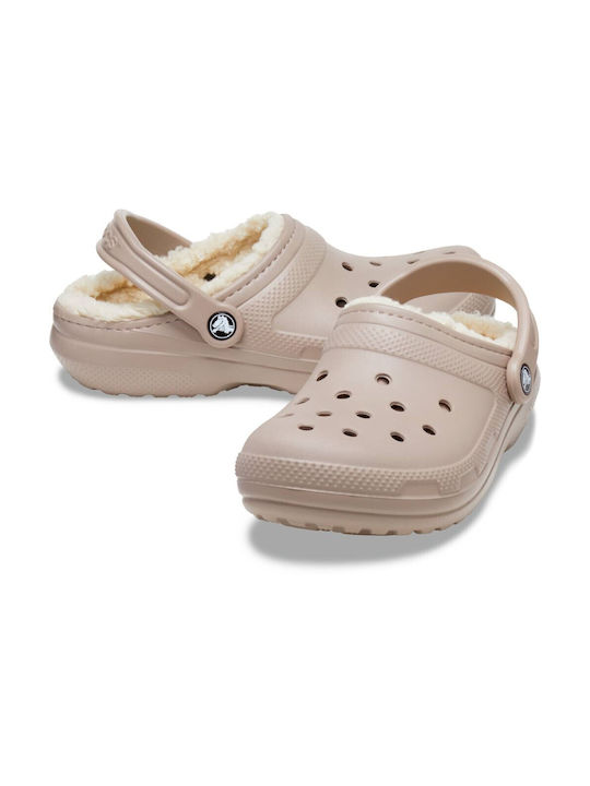 Crocs Classic Lined Clogs Beige