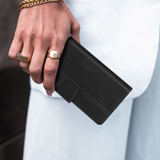 Slim Case Flip Book Cover Stand Wallet Case 5'' 5.5'' Smartphones Black
