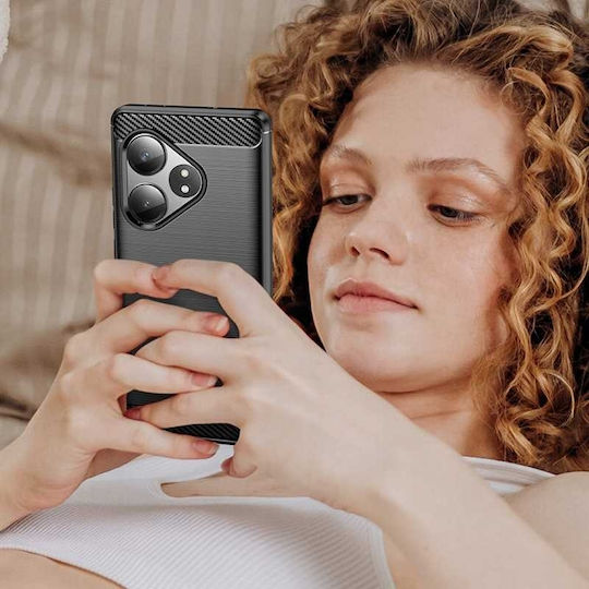 Spacecase Carbon Back Cover Silicone Black (Realme GT 6 / GT 6T)