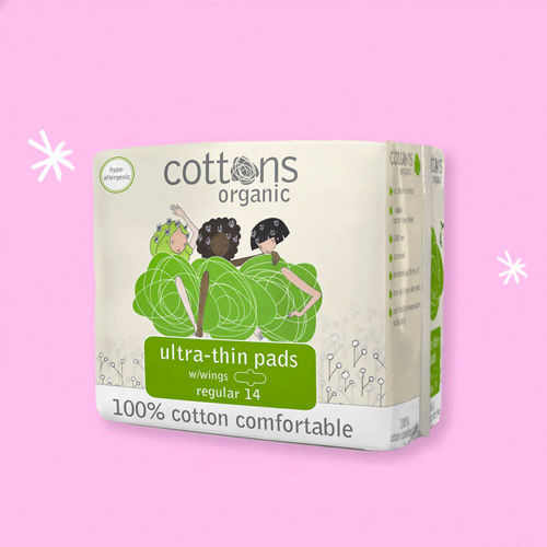Cottons Organic Regular Hygienepads mit Flügeln 14Stück