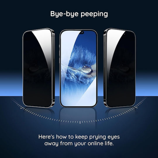 Lito Privatsphäre Gehärtetes Glas Schwarz (iPhone 15 Plus / 16 Plus)