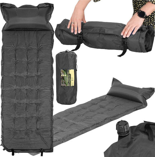 Selbstaufblasend Einzeln Camping Schlafmatte 193x68cm Dicke 3.5cm in Gray Farbe { pn }}