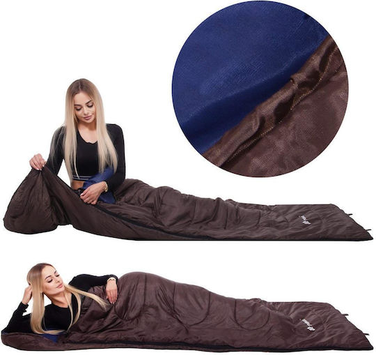 Springos Sleeping Bag Μονό Καλοκαιρινό Dark Brown