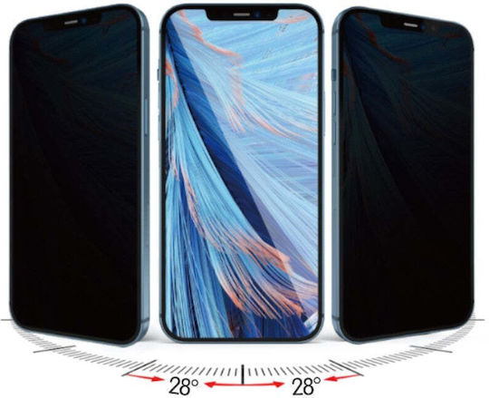 Vollkleber Privatsphäre Vollflächig gehärtetes Glas Schwarz (Galaxy A12)