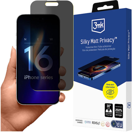 3MK Iphone Confidențialitate Mat Screen Protector (Apple iPhone 16 - 3mk)