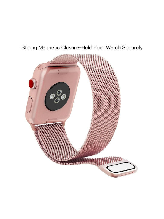 Tech-Protect Milanese Tragbare Bänder Rostfreier Stahl Rose Gold Apple Watch 4 / 5 / 6 / 7 / 8 / 9 / SE