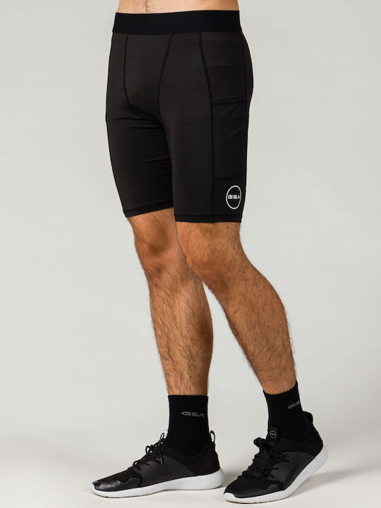 GSA Men's Sports Short Leggings Black