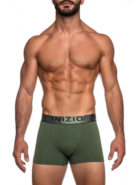 Мъжки боксерки KHAKI/BLUE 2Опаковка