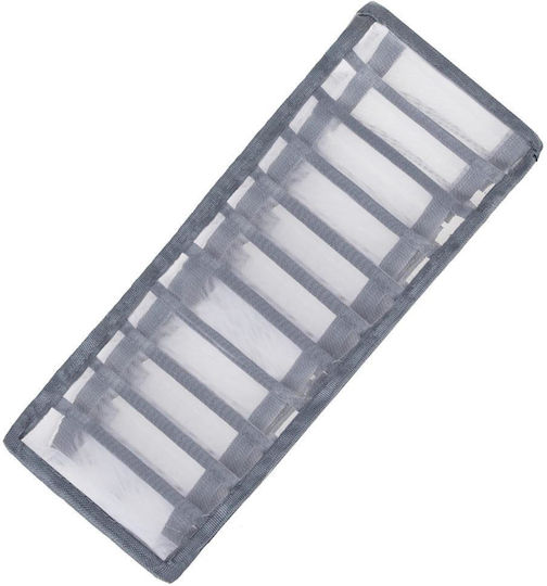 Set 3 Foldable Drawer Organizers Socks Underwear Gray