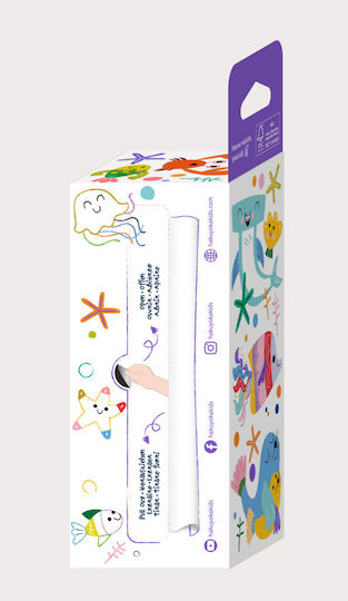 Drawing Roll Kit By Numbers 2 M Includes 4 Wax Colored Pencils Underwater Haku Yoka