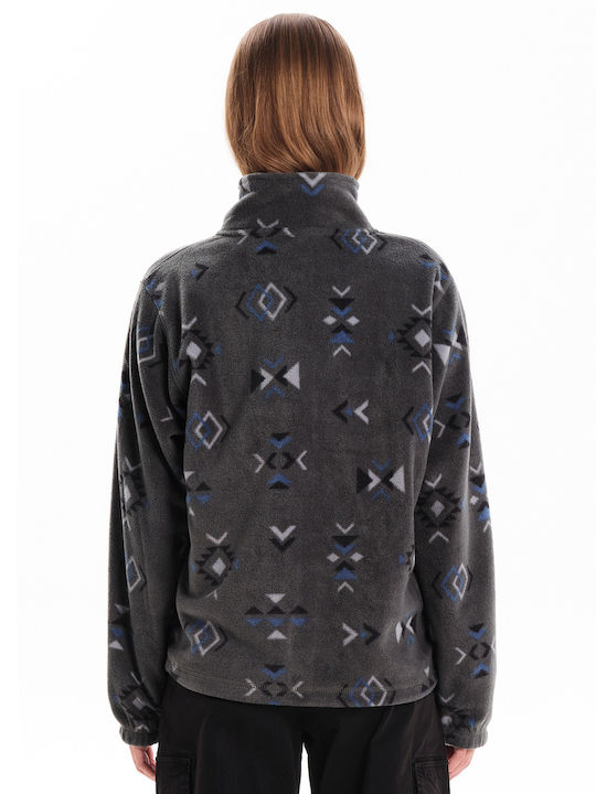 Women's Cardigan with Zipper Green