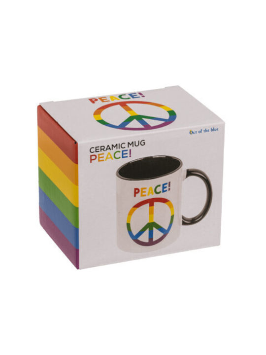 Out Blue Stoneware Mug Peace