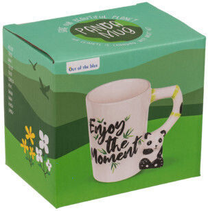 Cana din ceramică albastră Panda