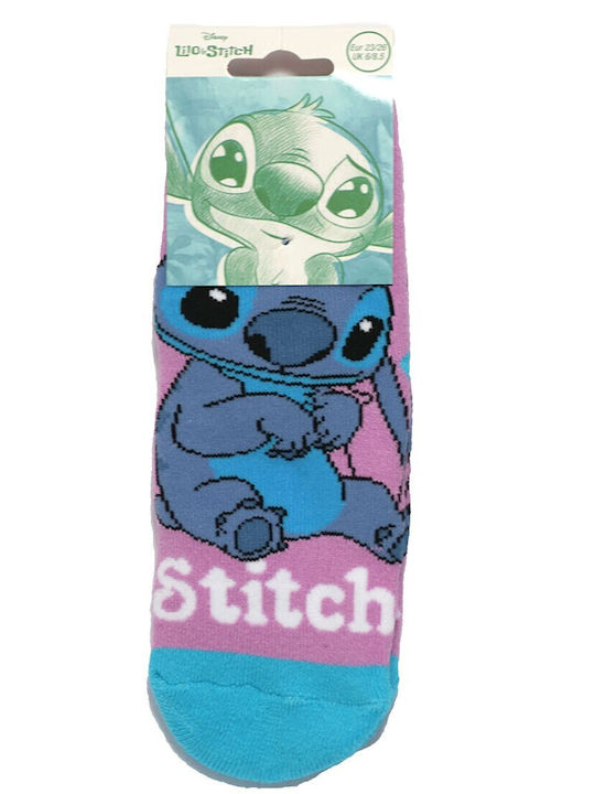 Disney Παιδικές Κάλτσες Αντιολισθητικές Lilo & Stitch Μωβ