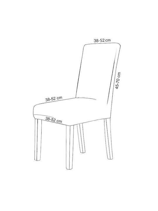 Elastische Abdeckung für Stuhl Gray 45x60cm 1Stück