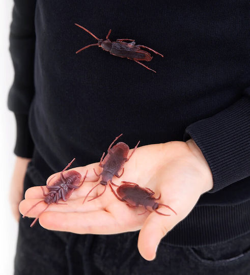 Party Pal Plastic Cockroaches Decorations for Party Halloween in Brown color 10pcs 3cm 136706
