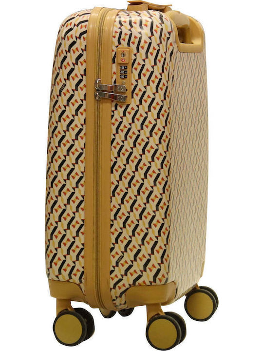 Y Not? Großer Hart Reise Koffer Beige mit 4 Räder Höhe 77cm
