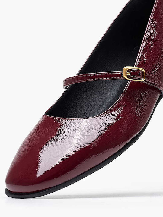 Komis & Komis Leather Ballerinas Burgundy