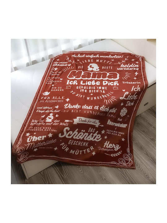 Fleece Decke Couch 130x180cm Rot