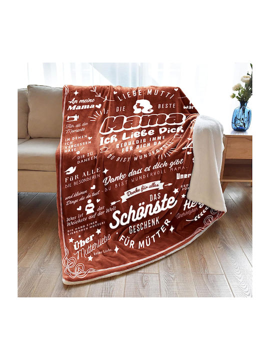 Fleece Decke Couch 130x180cm Rot