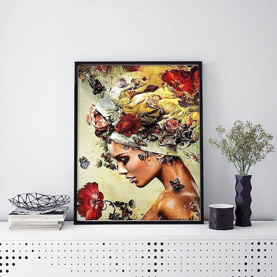 Diamond Painting Set Woman Flowers Craft DIY Diamond Painting 45x35 cm