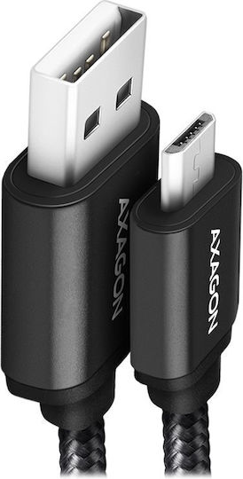 Axagon Regular USB 2.0 to micro USB Cable Μαύρο 1.5m (BUMM-AM15AB) 1τμχ