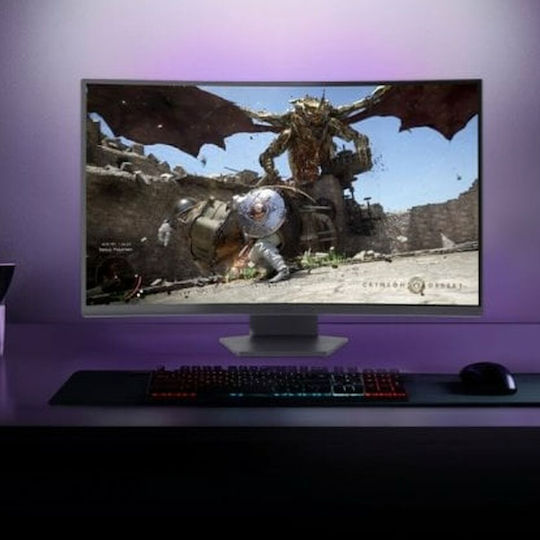 LG UltraGear 32GS60QC-B VA HDR Curved Gaming Monitor 31.5" QHD 2560x1440 180Hz με Χρόνο Απόκρισης 1ms GTG